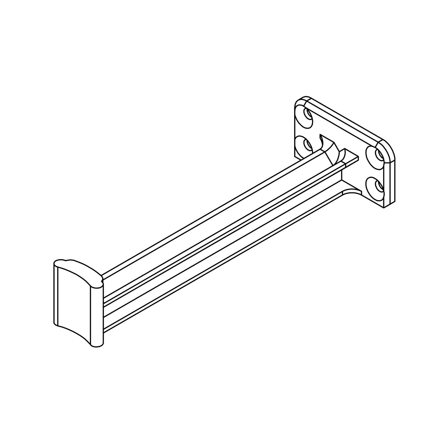 XL-Line Wall Bracket for Securing XL Moss Poles