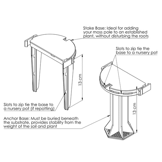 Spare D-Pole Base - Anchor or Stake