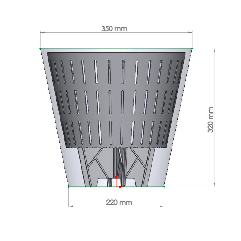 XXL Planter Insert - 32 to 35 cm Angled Pot