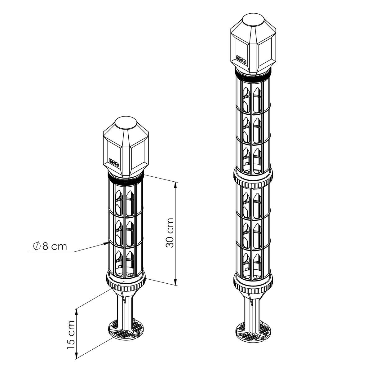 XXL Modular Moss Pole Tower Kit - La Turra - Moss Pole Tower Design ...