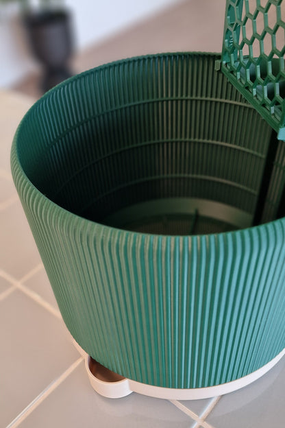Anchor Planter for D-Shaped Moss Pole: 12 L (Ribbed Design)