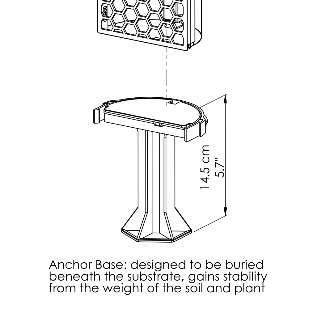 Spare D-Pole Base - Anchor or Stake