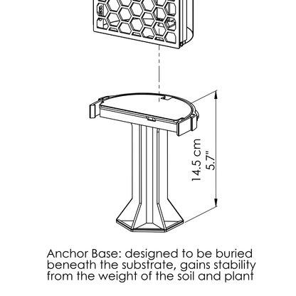 D-Pole Base - Anchor or Stake