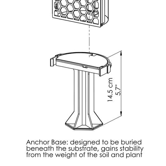 Spare D-Pole Base - Anchor or Stake