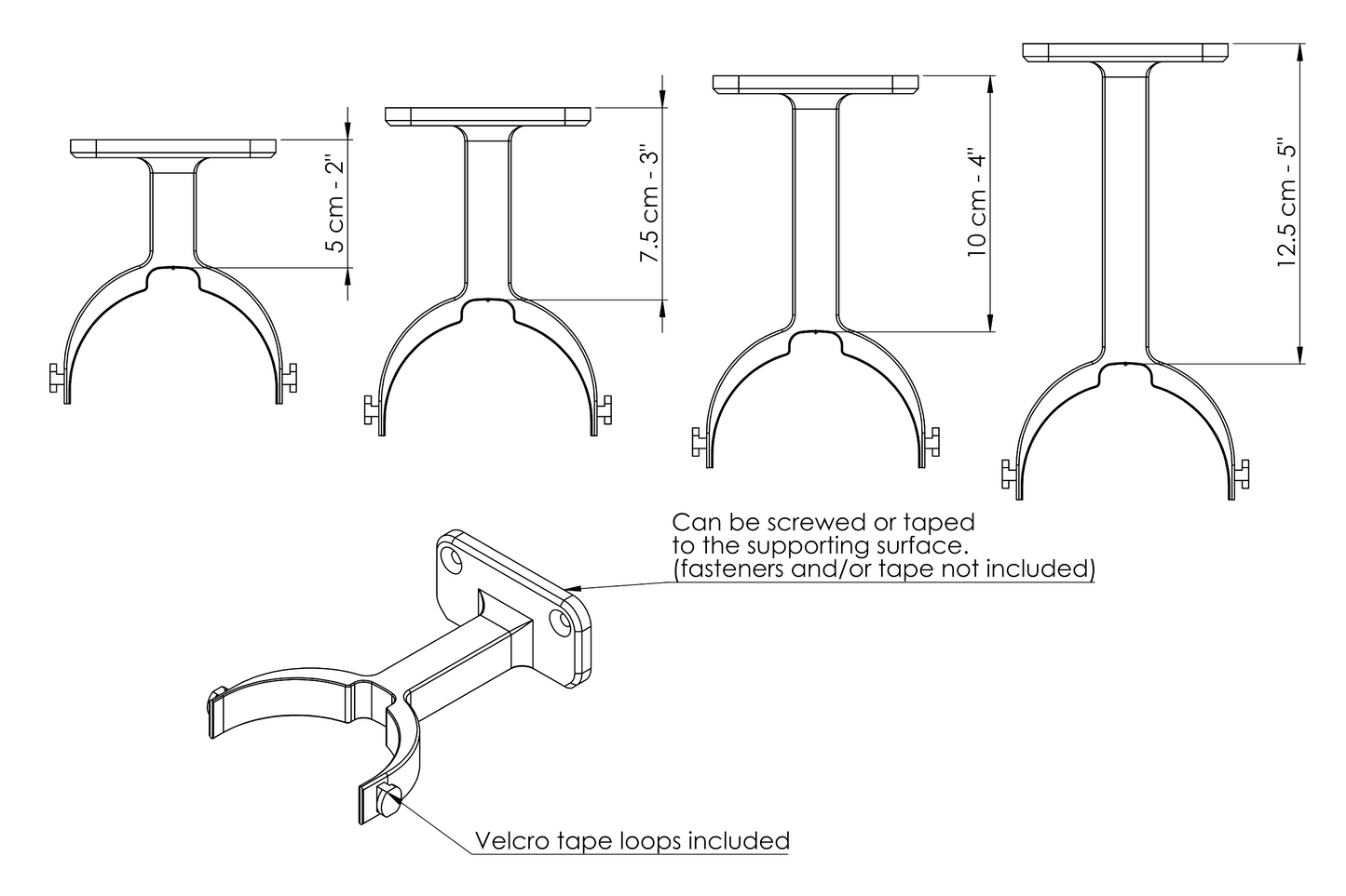 Demi-Pole Bracket - Fixed length