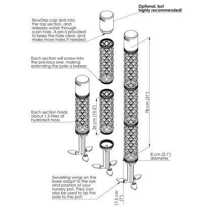 XXL-Line Modular Moss Pole