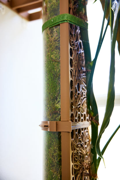 D-Shaped Moss Pole - Monstera Pattern
