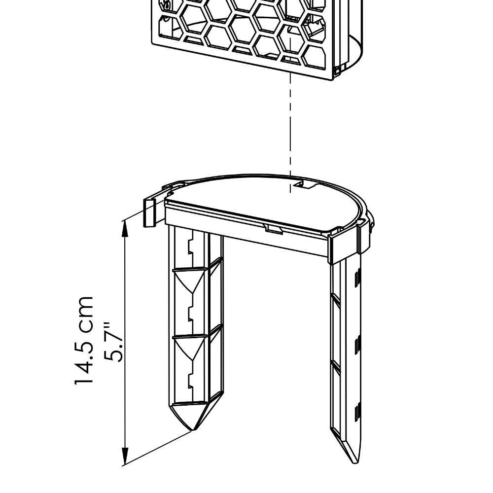 D-Pole Base - Anchor or Stake