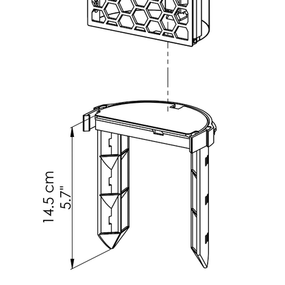 D-Pole Base - Anchor or Stake