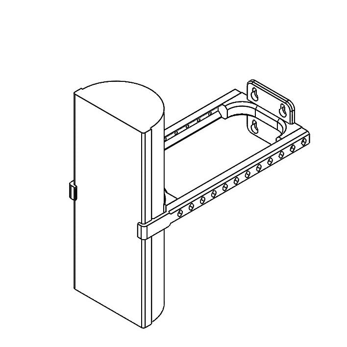 Diagram for the wall mounted bracket