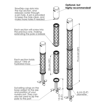 XL-Line Modular Moss Pole Kit "Work Horse Moss Pole" - Bestseller & OG